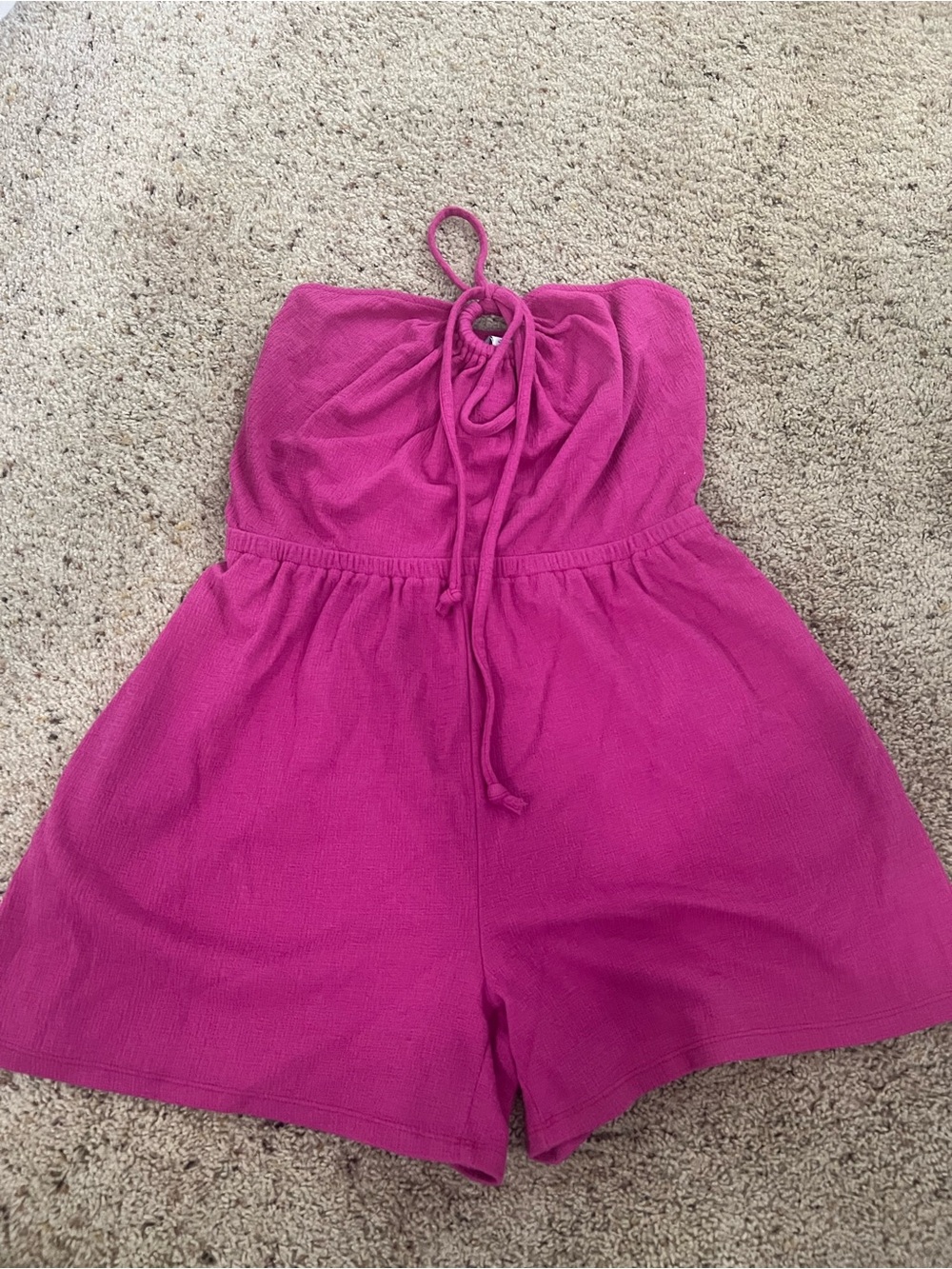 Old Navy Women Fuchsia Strapless Romper